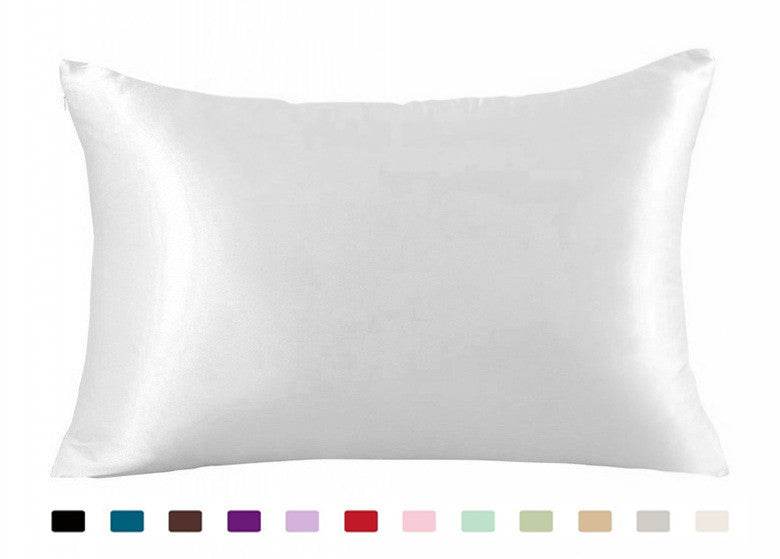 Pillowcase Satin Solid Color Simulation Silk Single Pillowcase Ice Silk Pillowcase - Velora