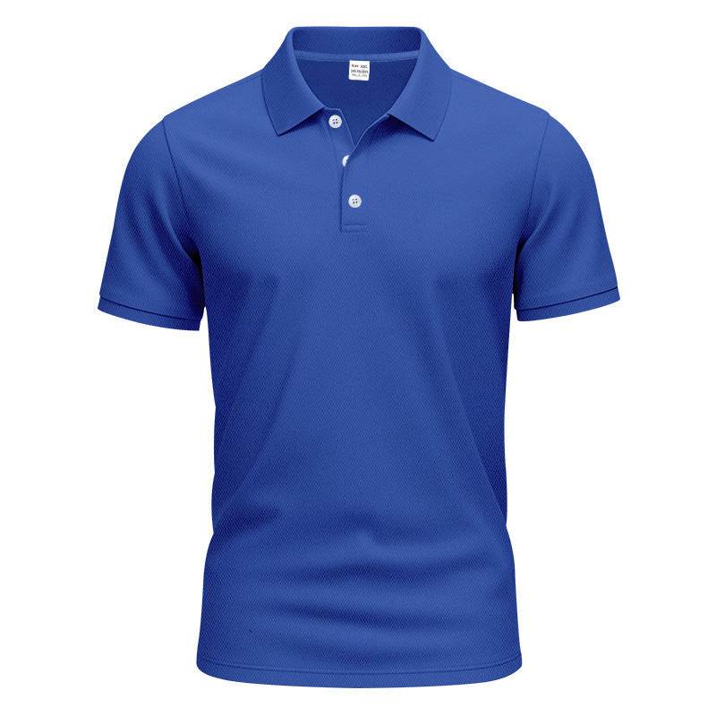 Men's Gentleman Loose Breathable Lapels Short Sleeve - Velora
