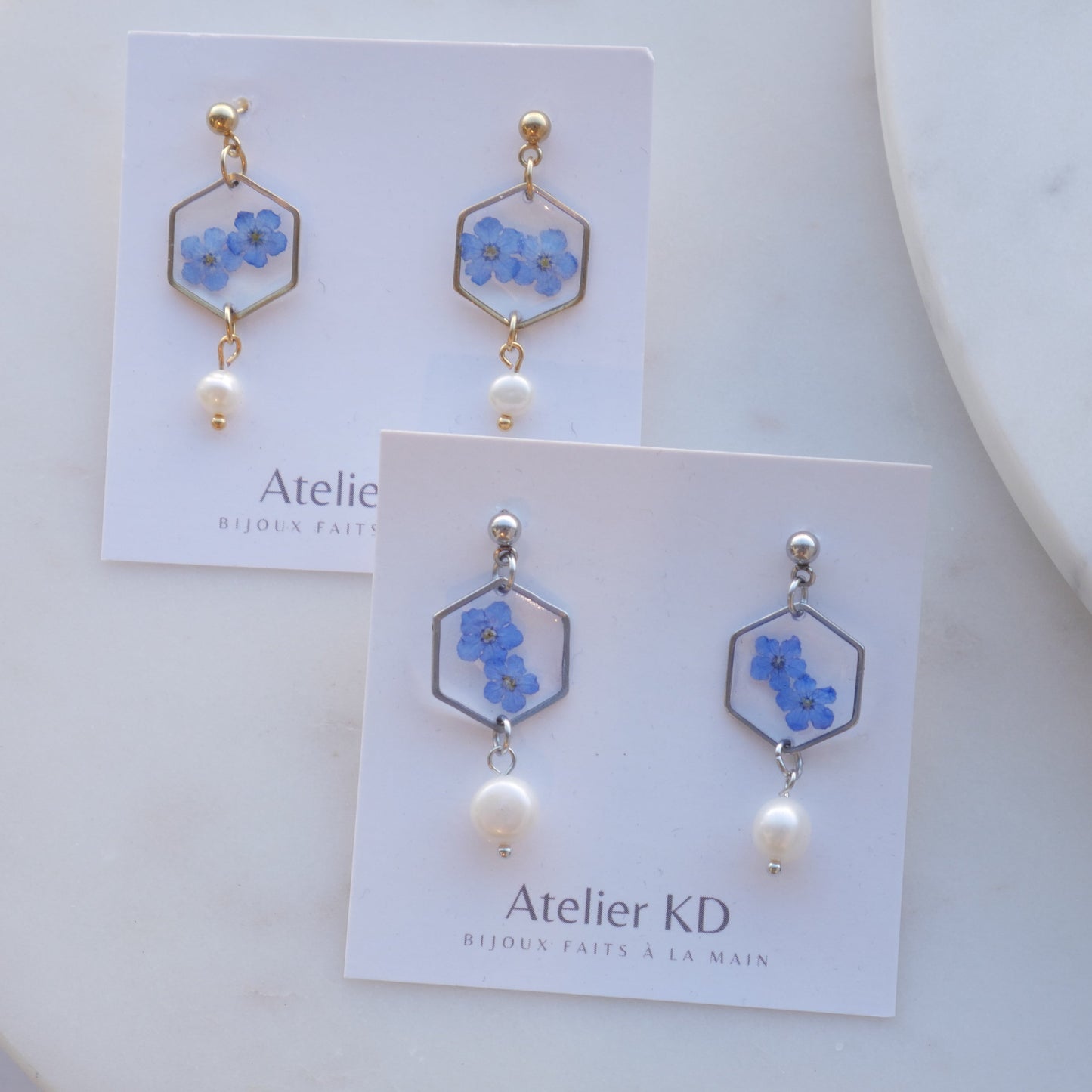 Boucles d’oreilles Perla - Mia - hexa (moyen) - Velora