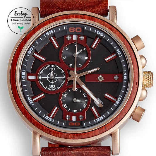 The Redwood: Wood Watch for Men - Velora Luxury Fashion