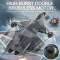 KF700 J-20 4-Channel Brushless Glider RC Plane, 300m Range, Camouflage Gray - Velora Luxury Fashion