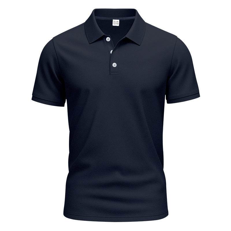 Men's Gentleman Loose Breathable Lapels Short Sleeve - Velora