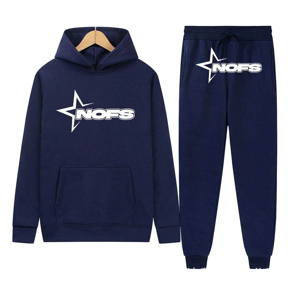 2 pcs Gothic Punk Rock Streetwear Hoodie Outfit set Unisex - Velora
