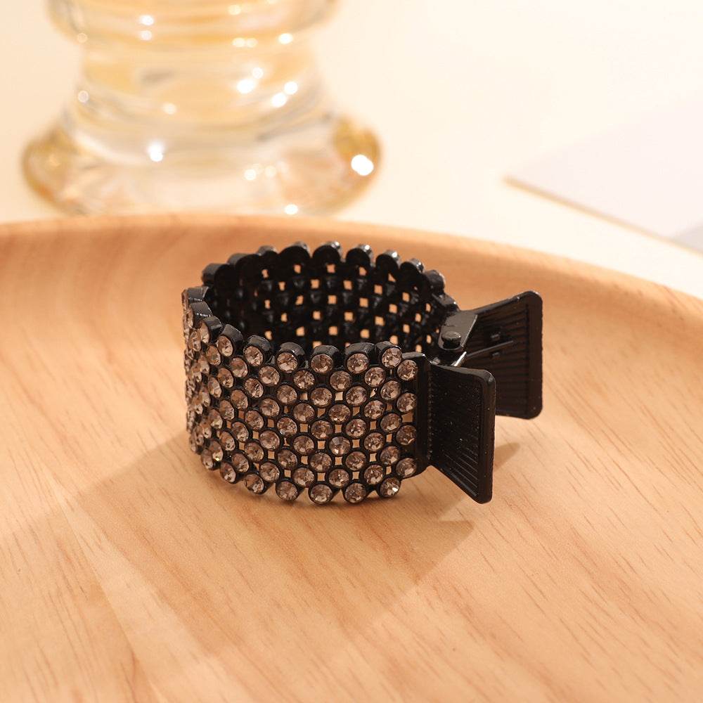 Decorative Ponytail Hair Clip Pearl Rhinestone Claw Clip - Velora