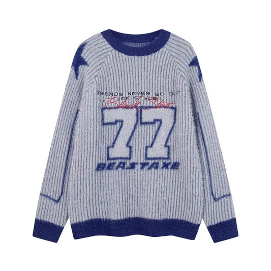 New Trend Autumn Winter Round neck Oversized Pullover Wool Sweater for Teenagers - Velora