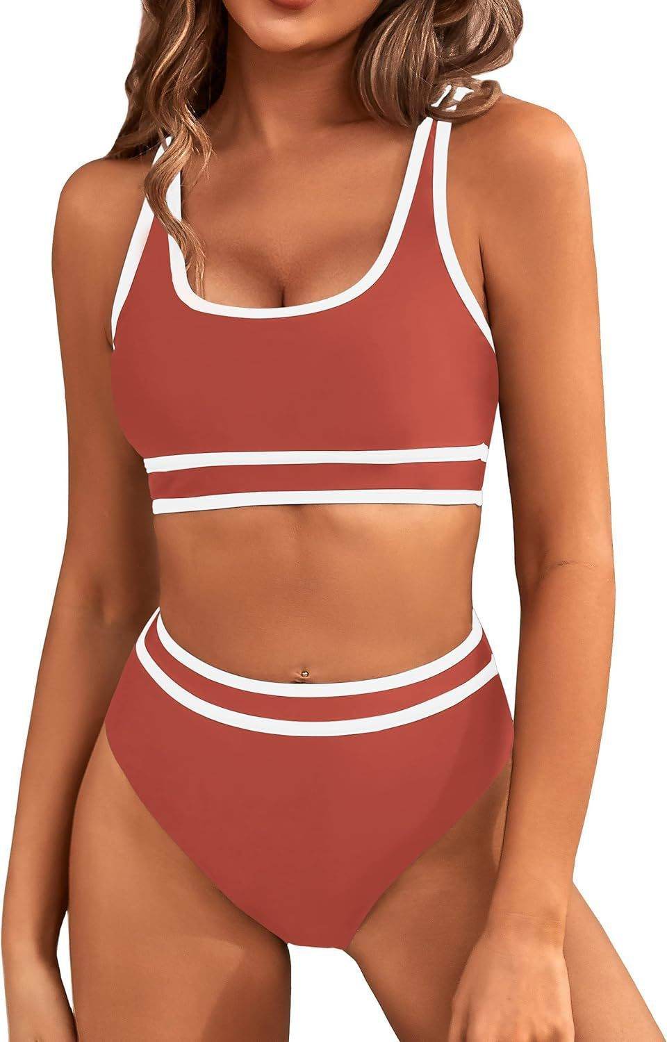 Bikini Tight-fitting Solid Color Swimsuit For Women - Velora