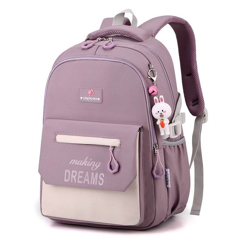 Kids’ Contrast Colour Schoolbag – Large Capacity bACKPACK - Velora
