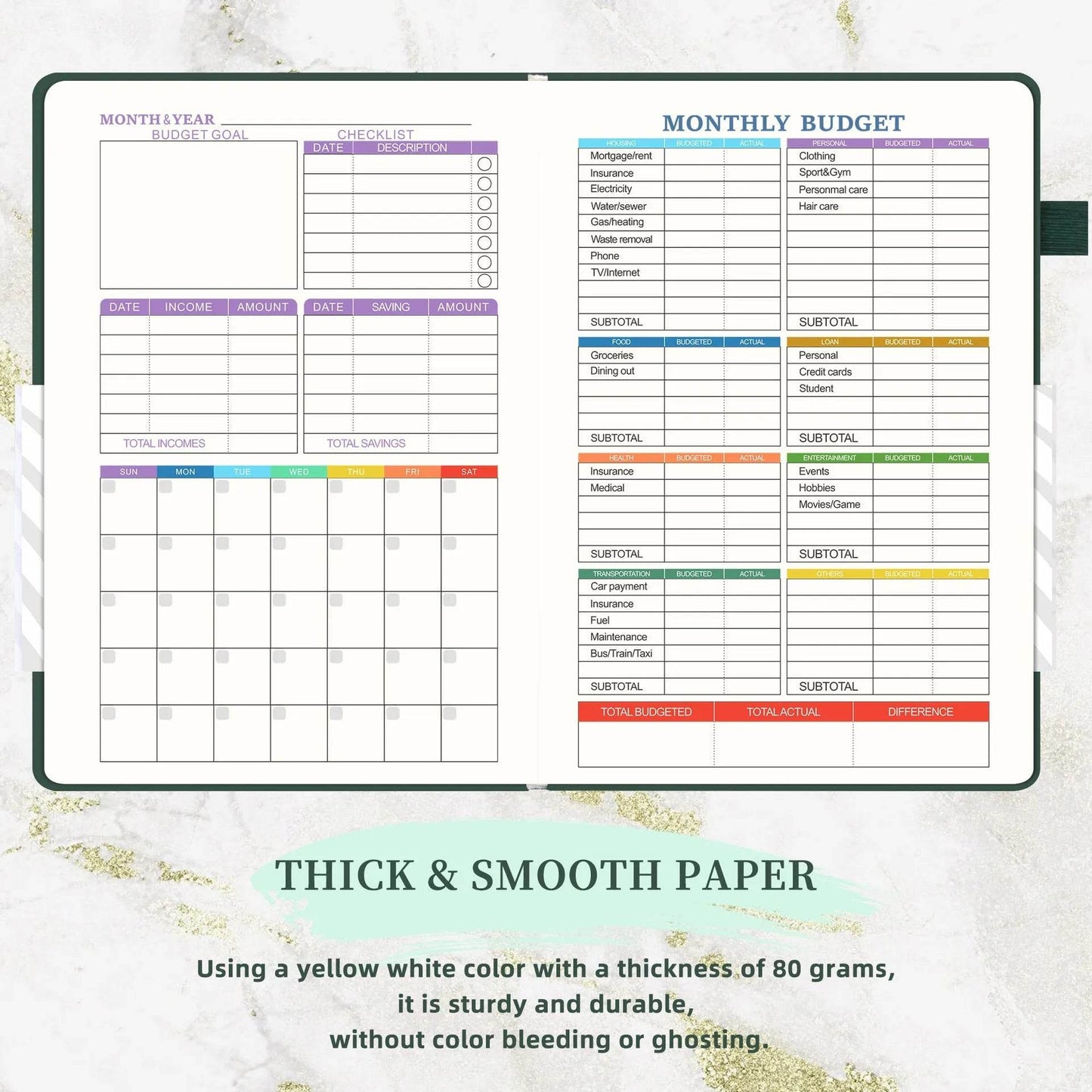 Amazon A May Plan Cash Budget Planner Week Plan English Foreign Trade Notebook - Velora