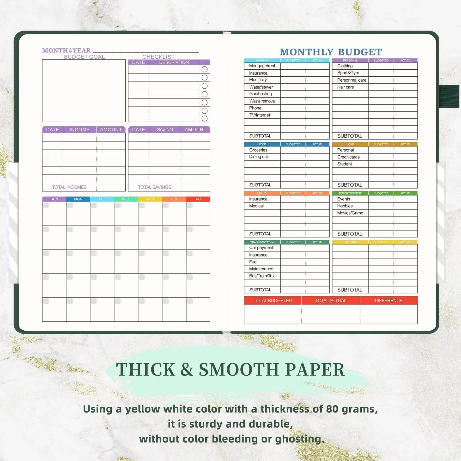 Amazon A May Plan Cash Budget Planner Week Plan English Foreign Trade Notebook - Velora