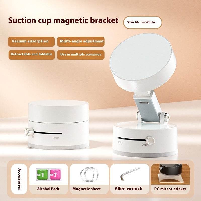 Foldable Magnetic Vacuum Car Phone Holder Foldable Suction Cup With Suction Cup Hands-Free Navigation For Smart Phone - Velora