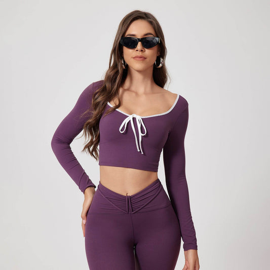 Quick-dry Training Running Sports Fitness Gym Crop Workout top for women - Velora
