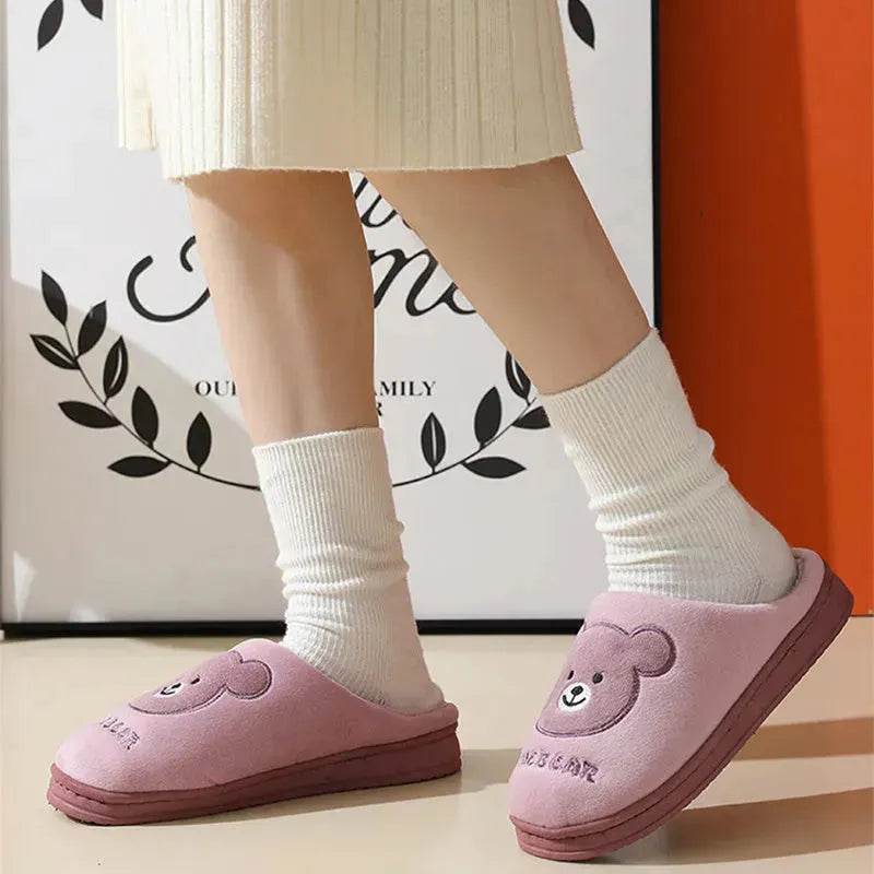 Cotton Slippers For Women In Autumn And Winter, Thick Soled And Warm At Home, Dormitory Slippers For Men - Velora