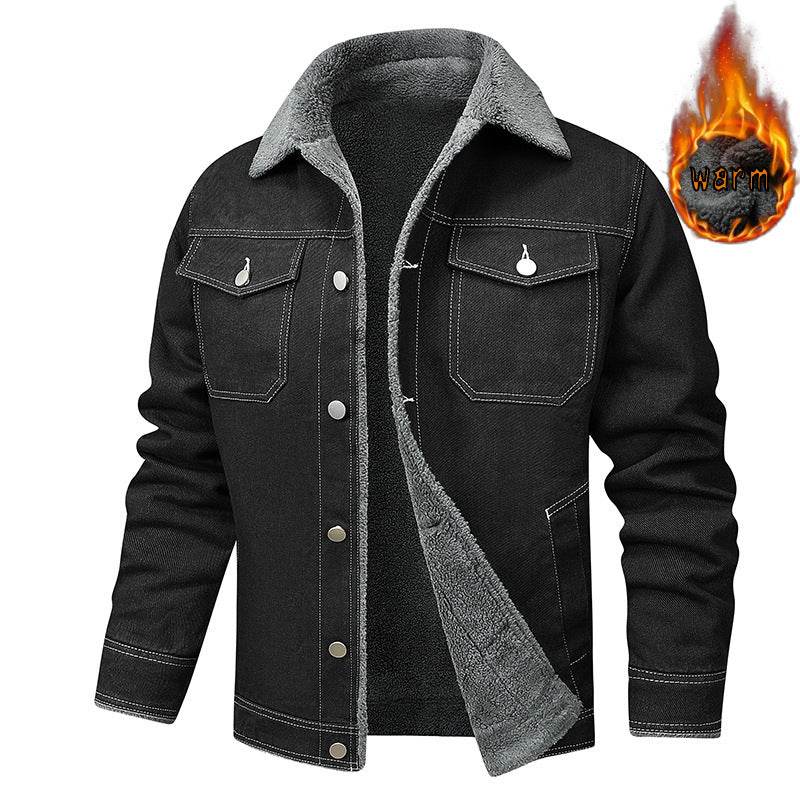 Denim Coat Fleece-lined Men Fashion Brands Jacket - Velora