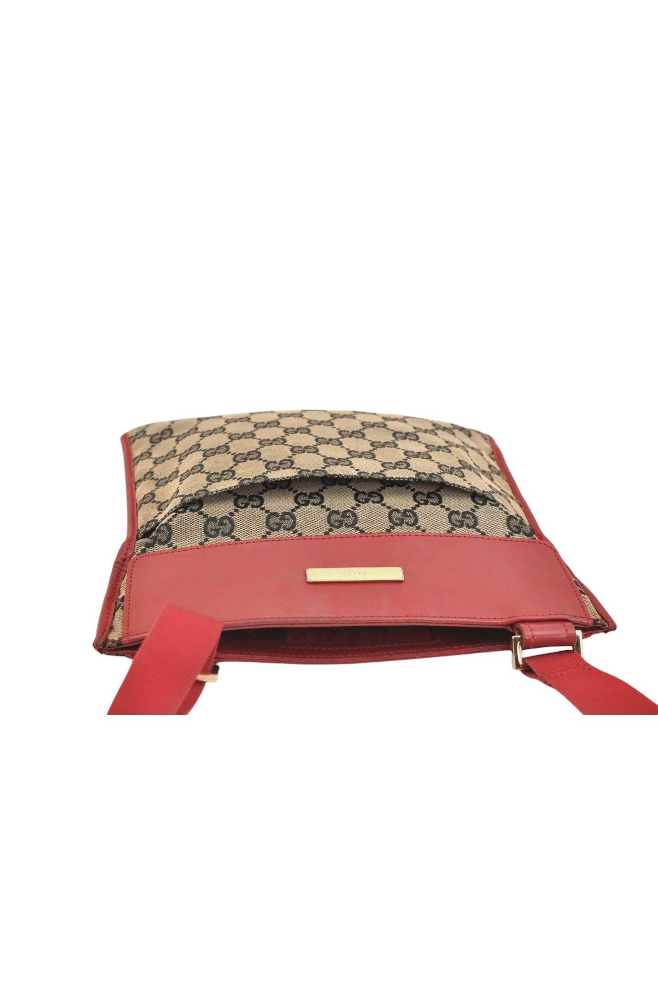 GUCCI Shoulder Cross Body Bag GG Canvas Leather 0190348 Black 9211K - Velora