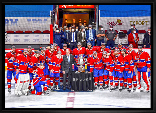 Montreal Canadiens Framed 20x29 Clarence S. Campbell Bowl Canvas Frameworth Sports Marketing
