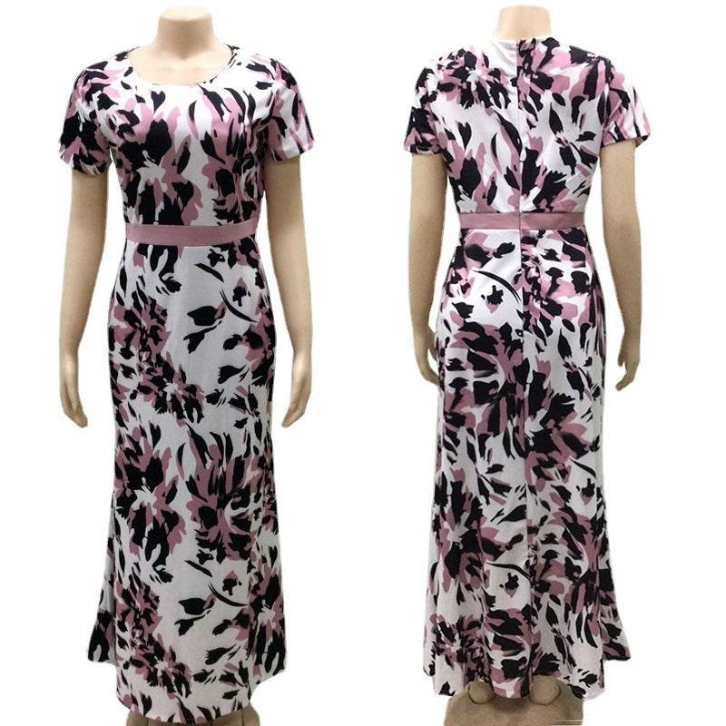 2pcs Fashion floral Print Blazer dress suit - Velora