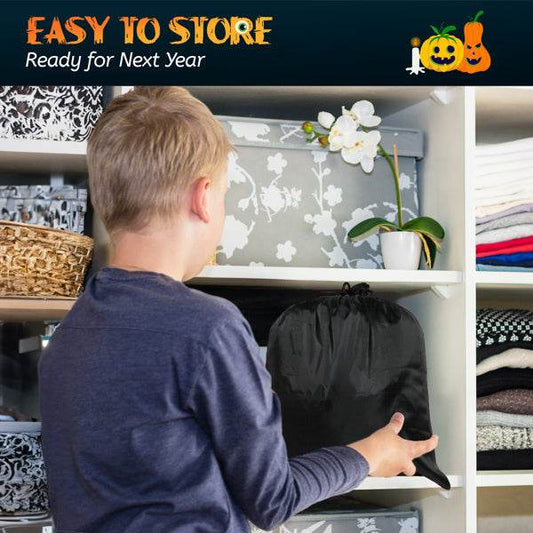 9.8ft White Ghost Arch 3 LED Lights And 2 Colorful Light Plates Halloween Inflatable Decoration - Velora