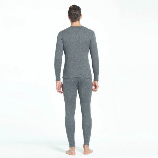 2pcs Cotton Thermal underwear Long John Loungewear Outfit set men - Velora