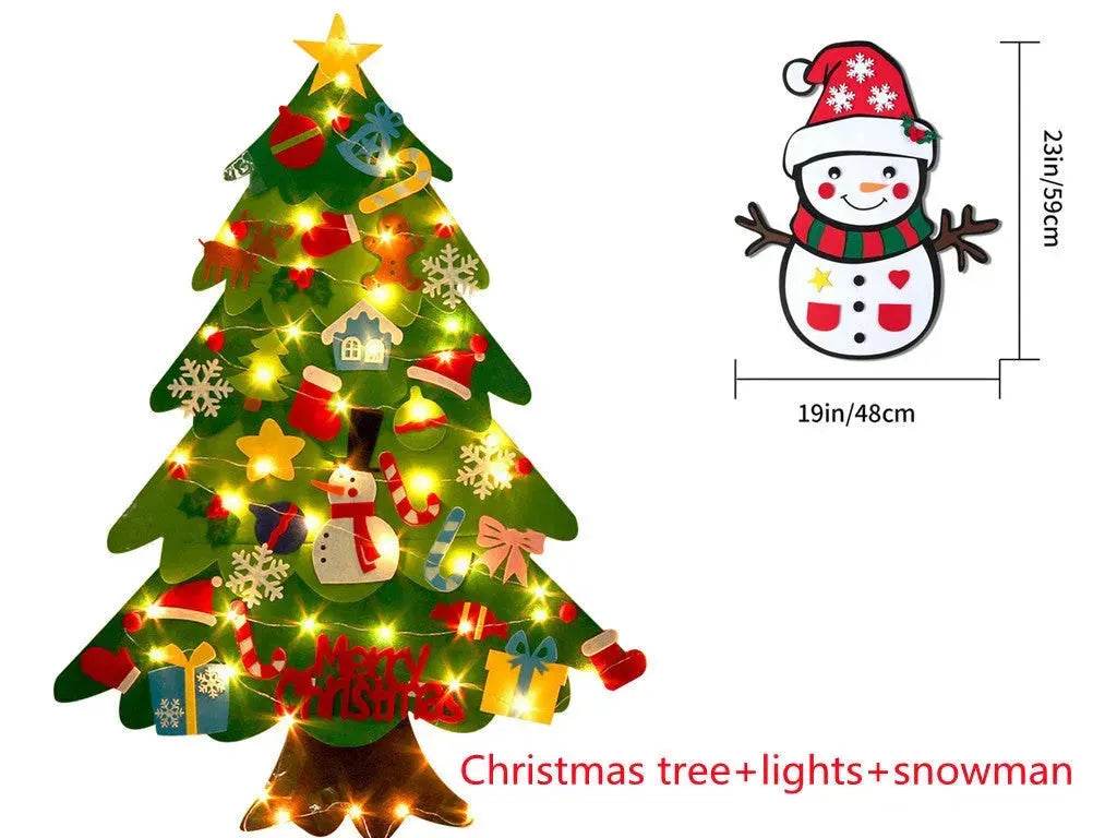Children's DIY felt Christmas tree with lights - Velora
