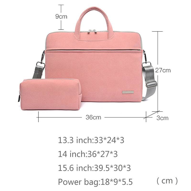 PU Leather Women Laptop Bag Notebook Carrying Case Briefcase For Macbook Air 13.3 14 15.6 Inch Men Handbags Shoulder Mouse Bag - Velora