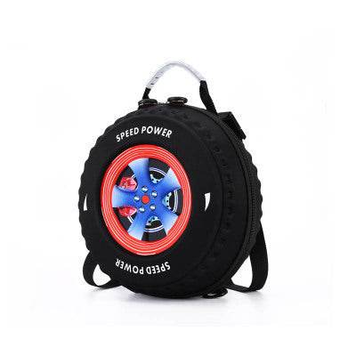 Kid's Small Schoolbag Personalized Creative 3D Cartoon Tire Kindergarten Backpack - Velora