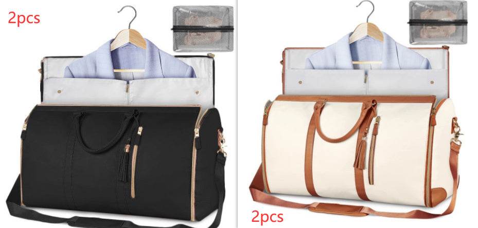 Large Capacity Travel Duffle Bag Women's Handbag Folding Suit Bag Waterproof Clothes Totes - Velora