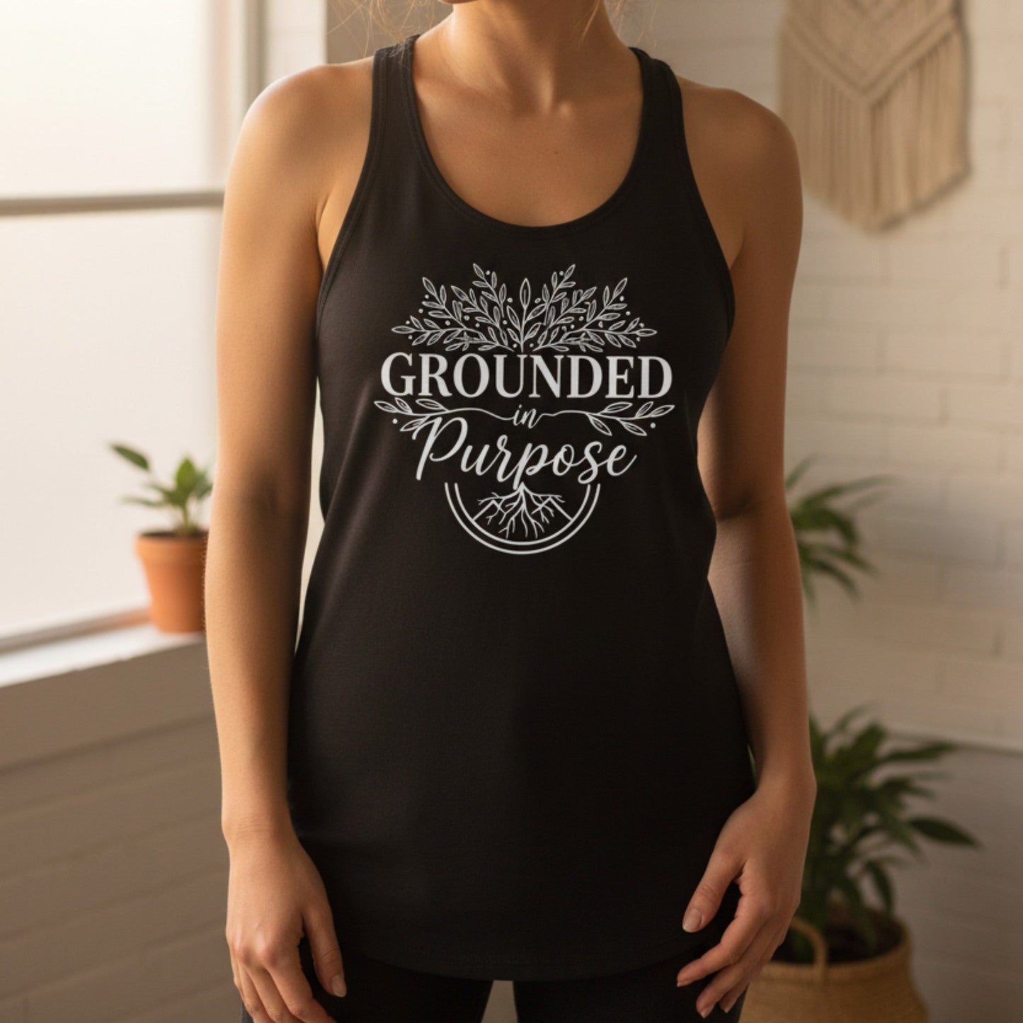Grounded In Purpose Tank Top | Spiritual Yoga Tank for Women