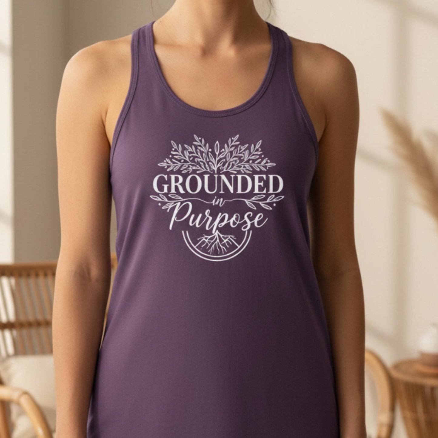 Grounded In Purpose Tank Top | Spiritual Yoga Tank for Women