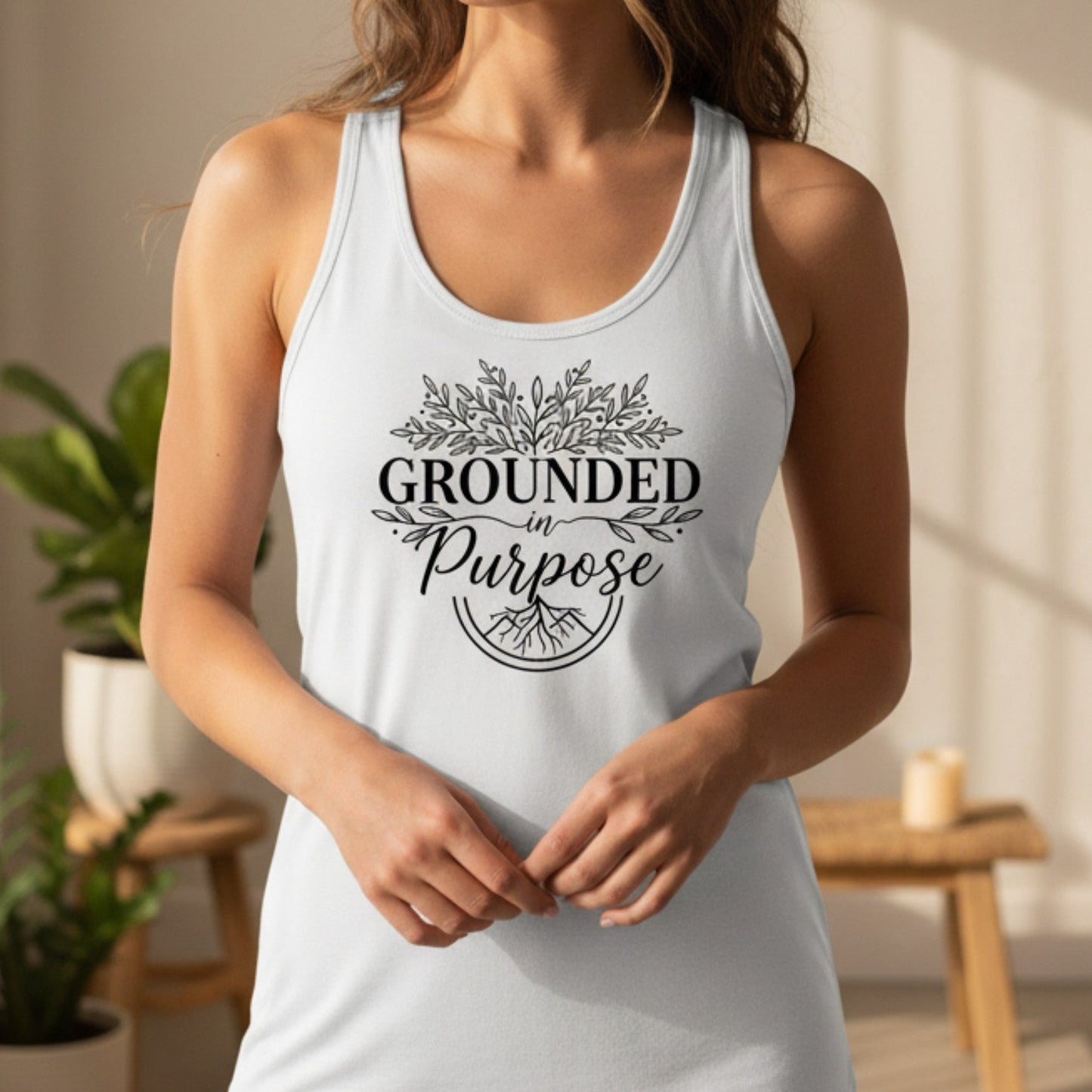 Grounded In Purpose Tank Top | Spiritual Yoga Tank for Women