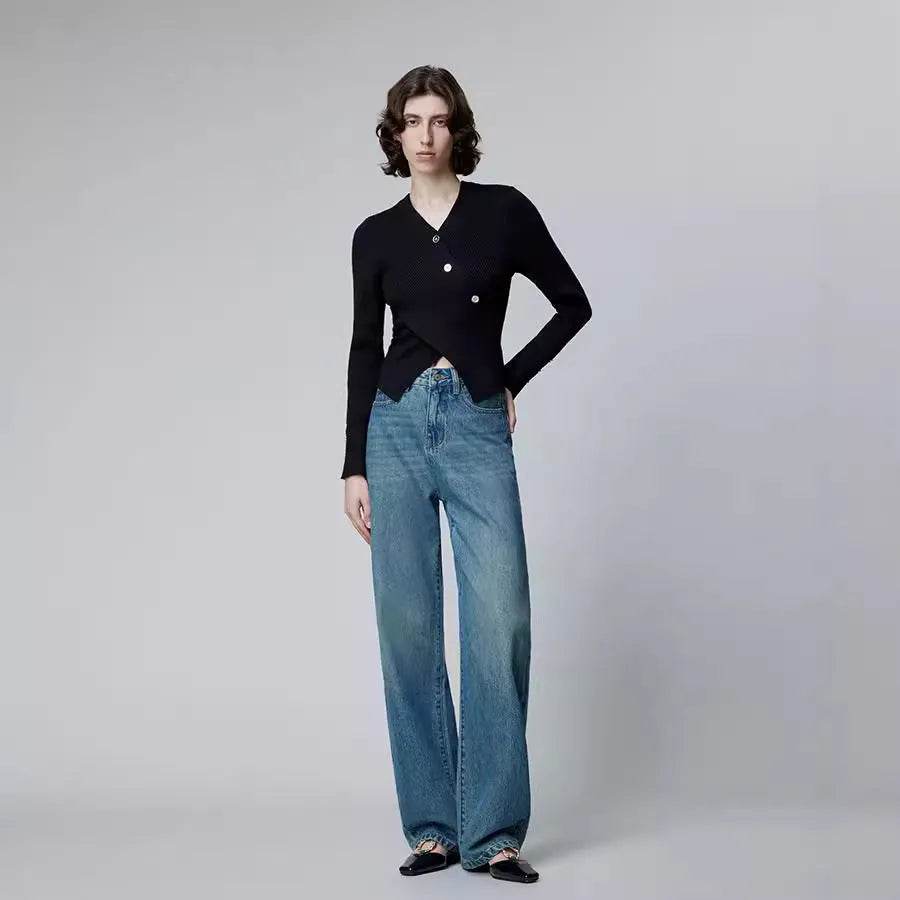 Fashion American Retro New Baggy Jeans Pant Women - Velora