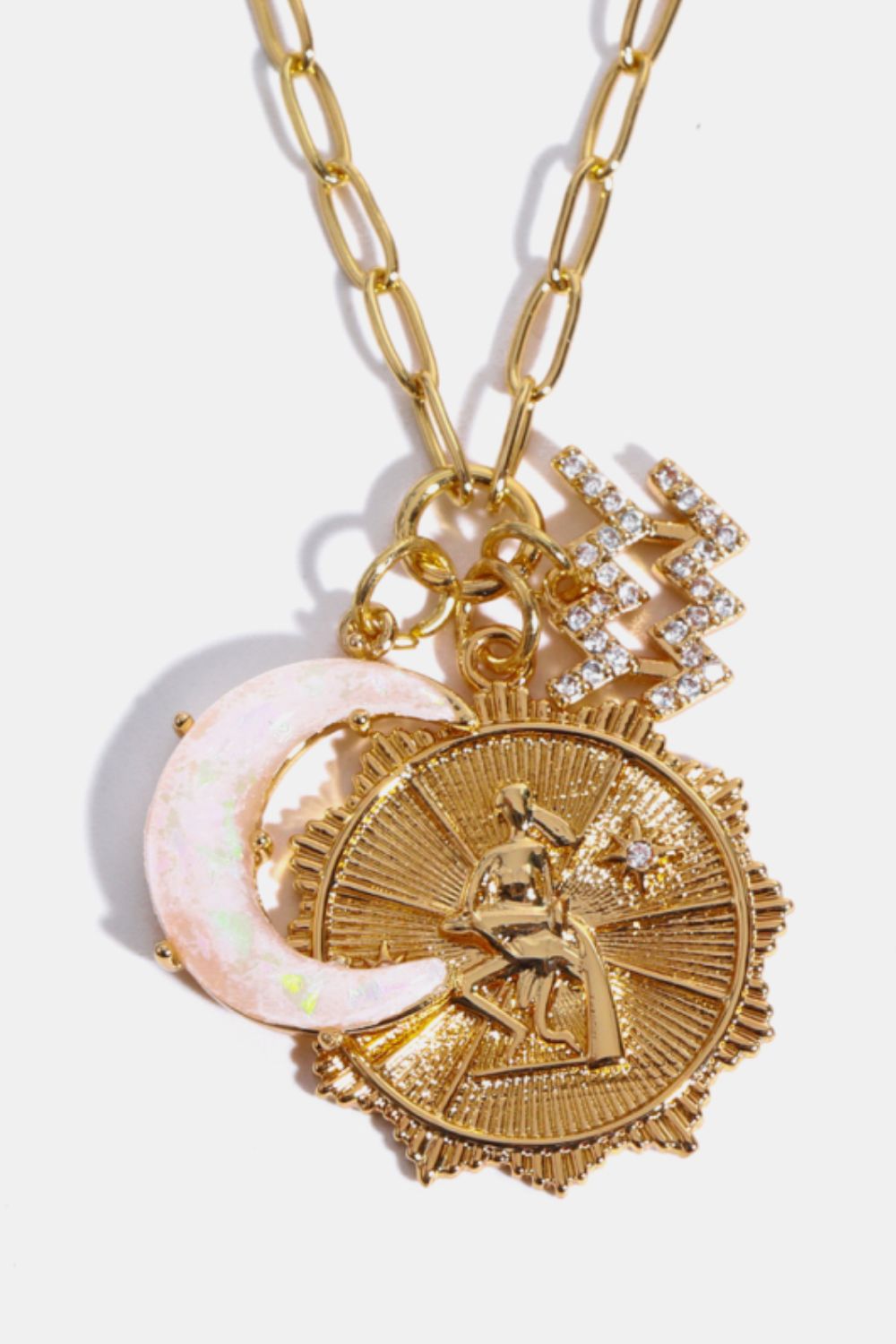 Constellation and Moon Pendant Copper Necklace - Velora