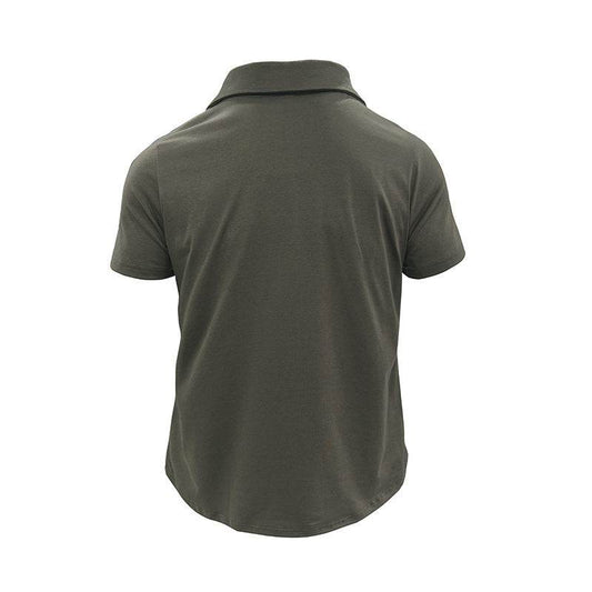 Summer Lapel Button Polo Shirt With Pockets Outdoor Fashion Short Sleeve Tops For Men Clothing - Velora