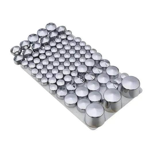 87pcs Motorcycle Chrome ABS Bolt Toppers Kit Softail Twin Cam 1984-2006 - Velora
