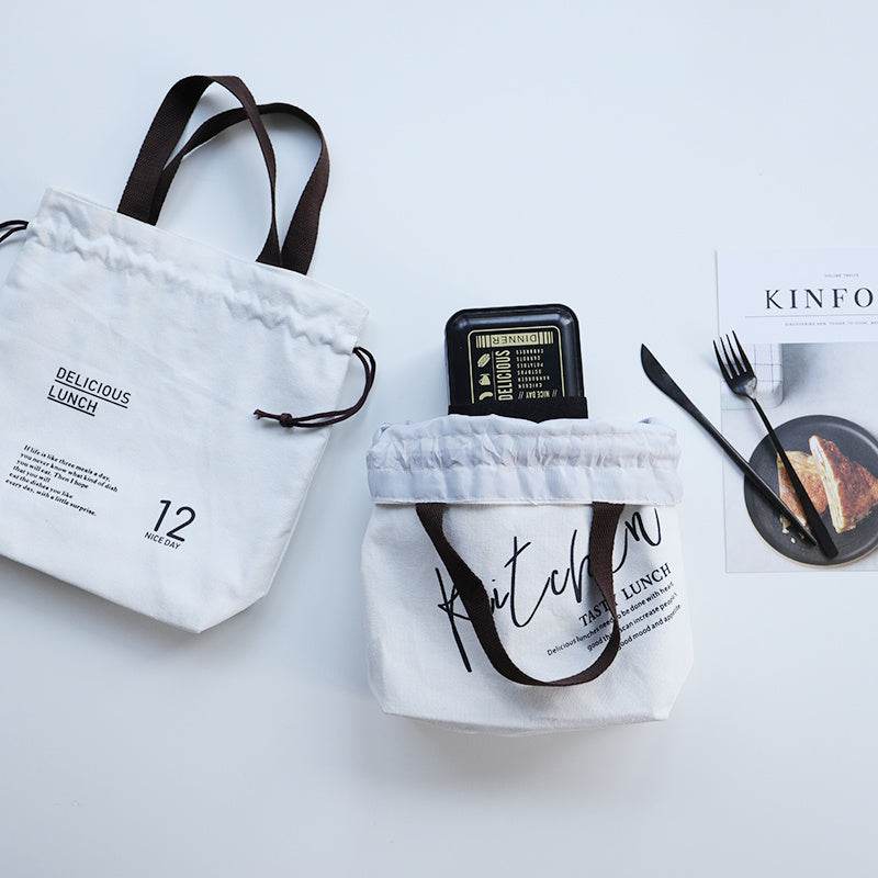 Women Drawstring Tote Lunch Bag - Velora