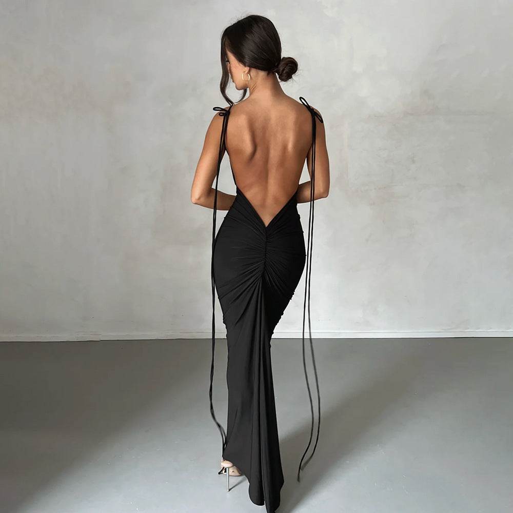 Women's Nightdress With No Back - Velora
