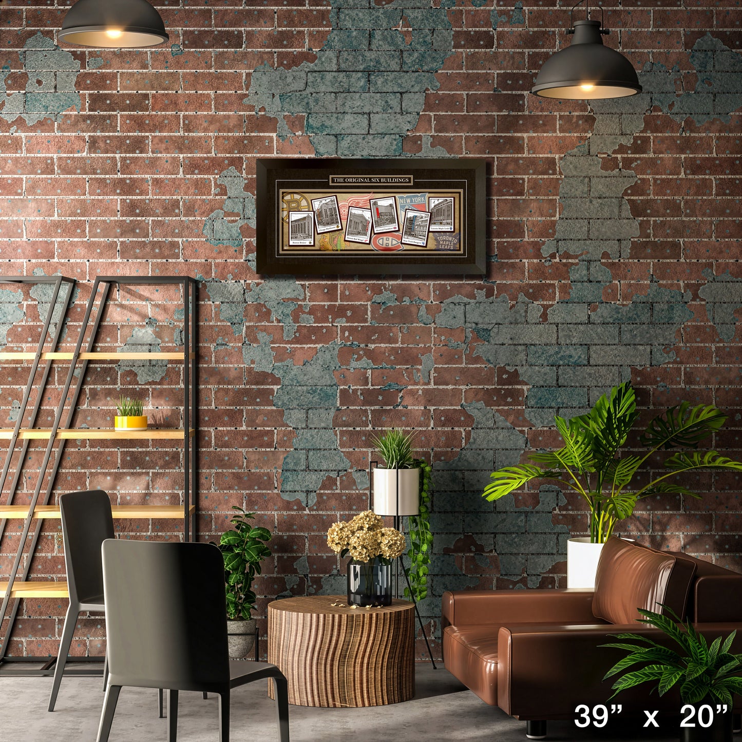 Original Six Buildings 16X35 Framed Print