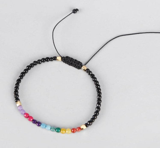 12 Constellation Lucky Stone 3MM Seven Chakra Bracelet - Velora