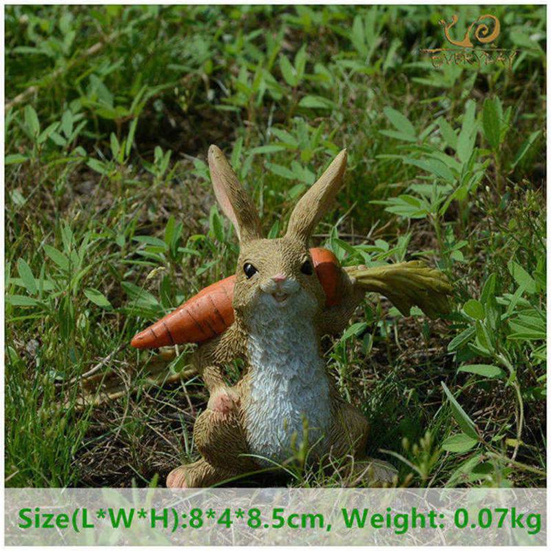 Creative Decorations Cute Bunny Resin Ornaments - Velora