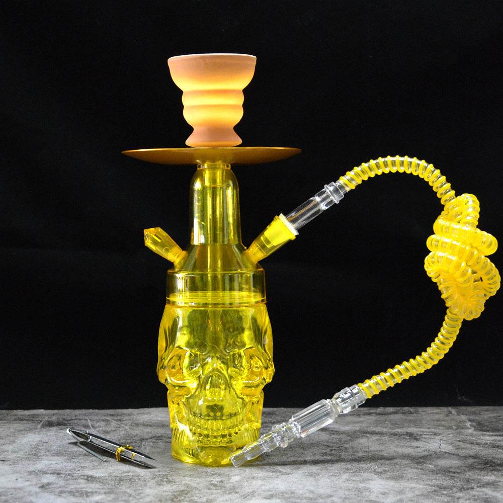 Arabian Acrylic Hookah With Illuminated Skull - Velora