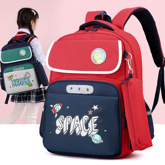 Primary School Large Capacity Spine Supportive Canvas Backpack for school - Velora