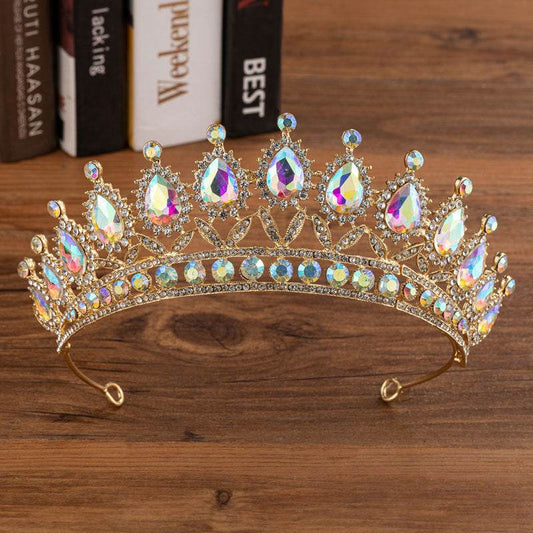 Bridal Crown Wedding Alloy Diamond Crown Fashion Elegant Headdress - Velora