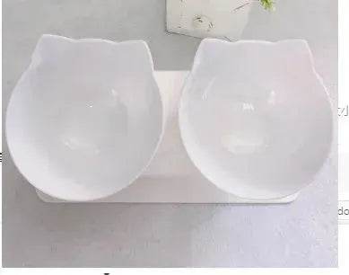Elevated Double Food Bowl for Pets Cat Dog Food and water Bowl - Velora
