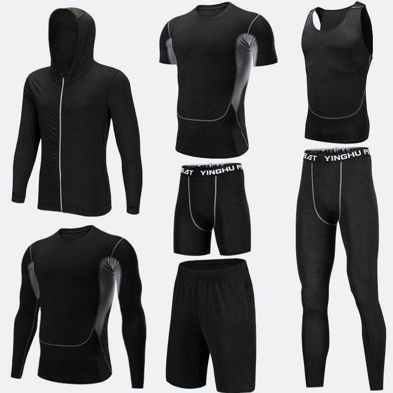 Compression Sport Fitness Workout Gym Outfit 7pcs set for men - Velora
