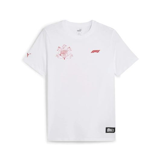 PUMA F1 2024 Austin Edition Tee - White - Medium - Pure Cotton