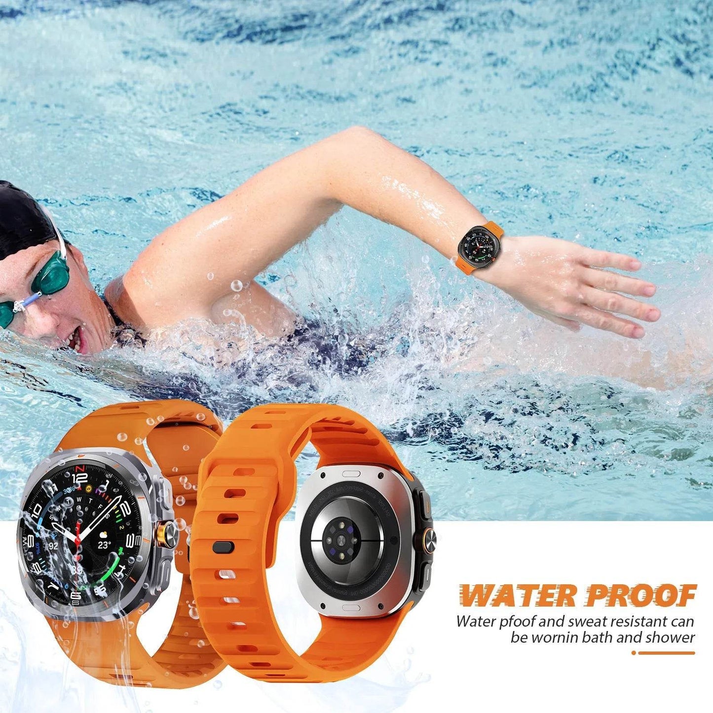 Sport Style Watch Ultra Wave Reverse Buckle Silicone Strap - Velora