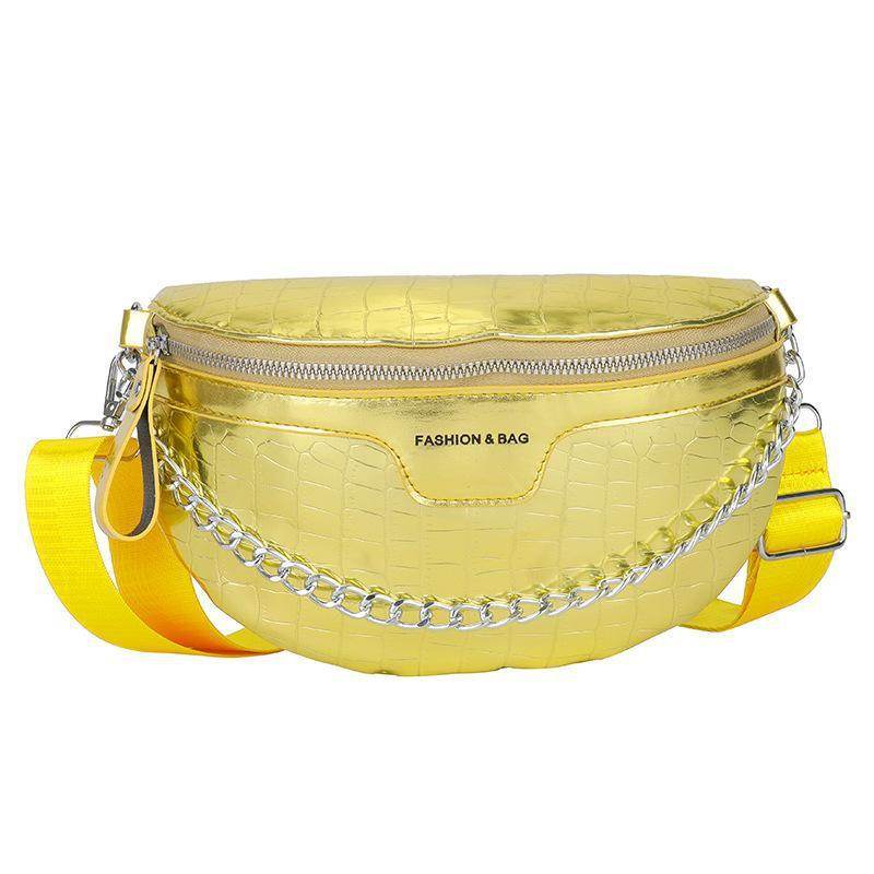 PU Fashion Crossbody Women Chest Bag Stone Pattern One-shoulder Crossbody Bag All-match Messenger Belt Bags - Velora