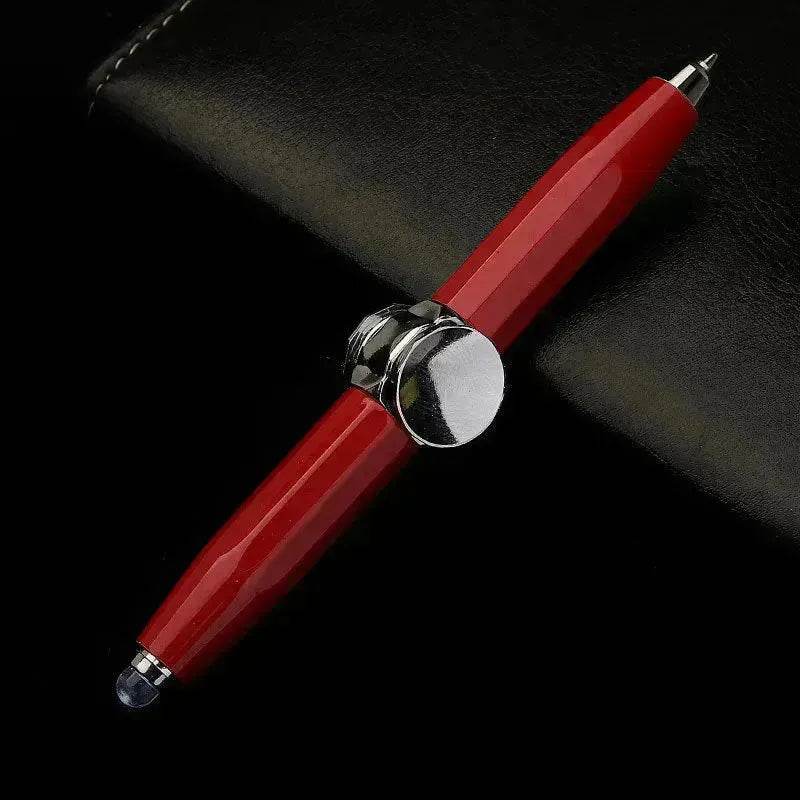 Creative Multi-Function LED Pen Spinning Decompression Gyro Metal Ballpoint Pen Fashion Office School Supplies Writing Pens - Velora