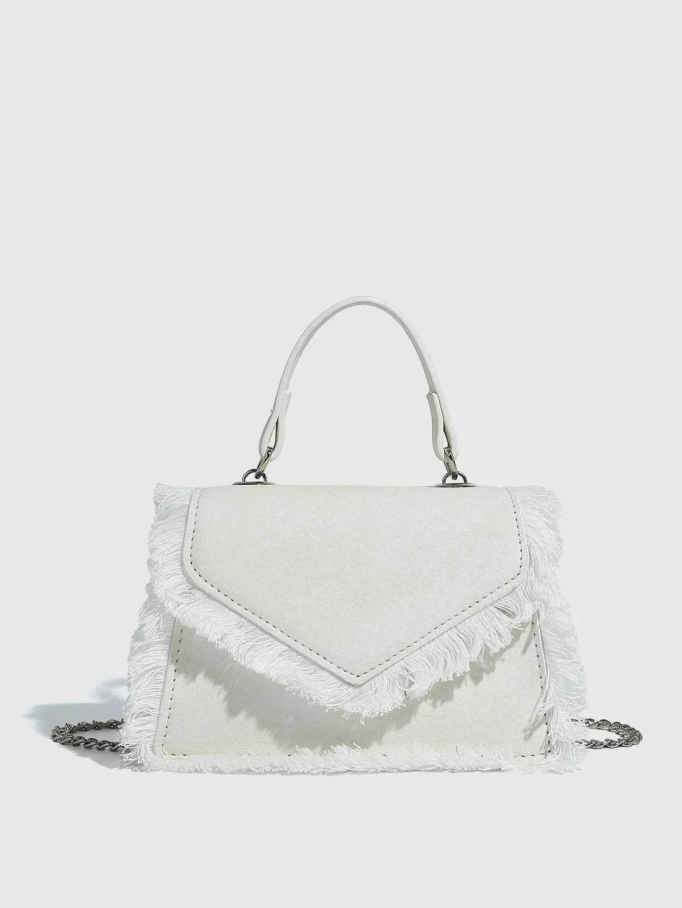 Retro Tassel Bag Denim Mini Crossbody denim bag - Velora