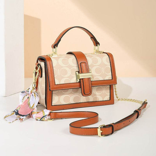 Vintage Printed PVC leather Shoulder Crossbody Bag for women - Velora