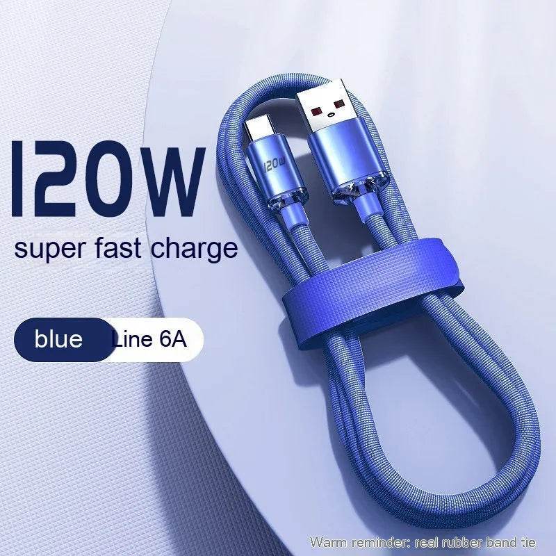 120W Data Cable Type-C Mobile Phone Charging Cable - Velora